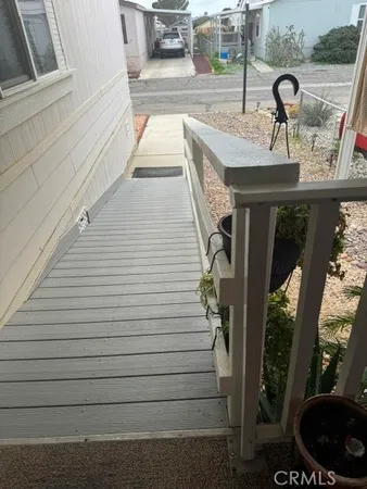 a view of balcony with deck