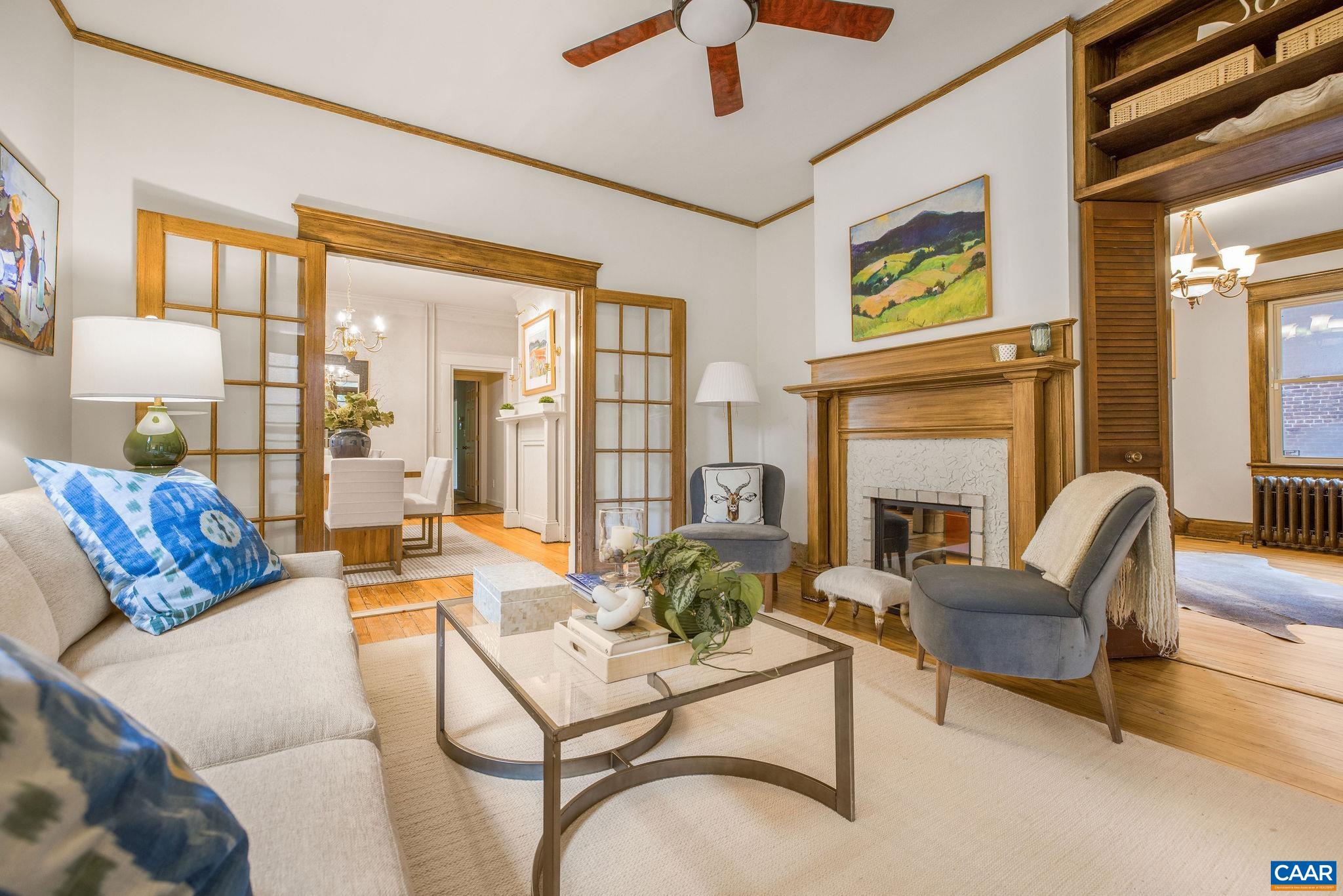 113 Altamont Circle Charlottesville, VA 22902 - Photo 6 of 43 a living room with furniture and a fireplace