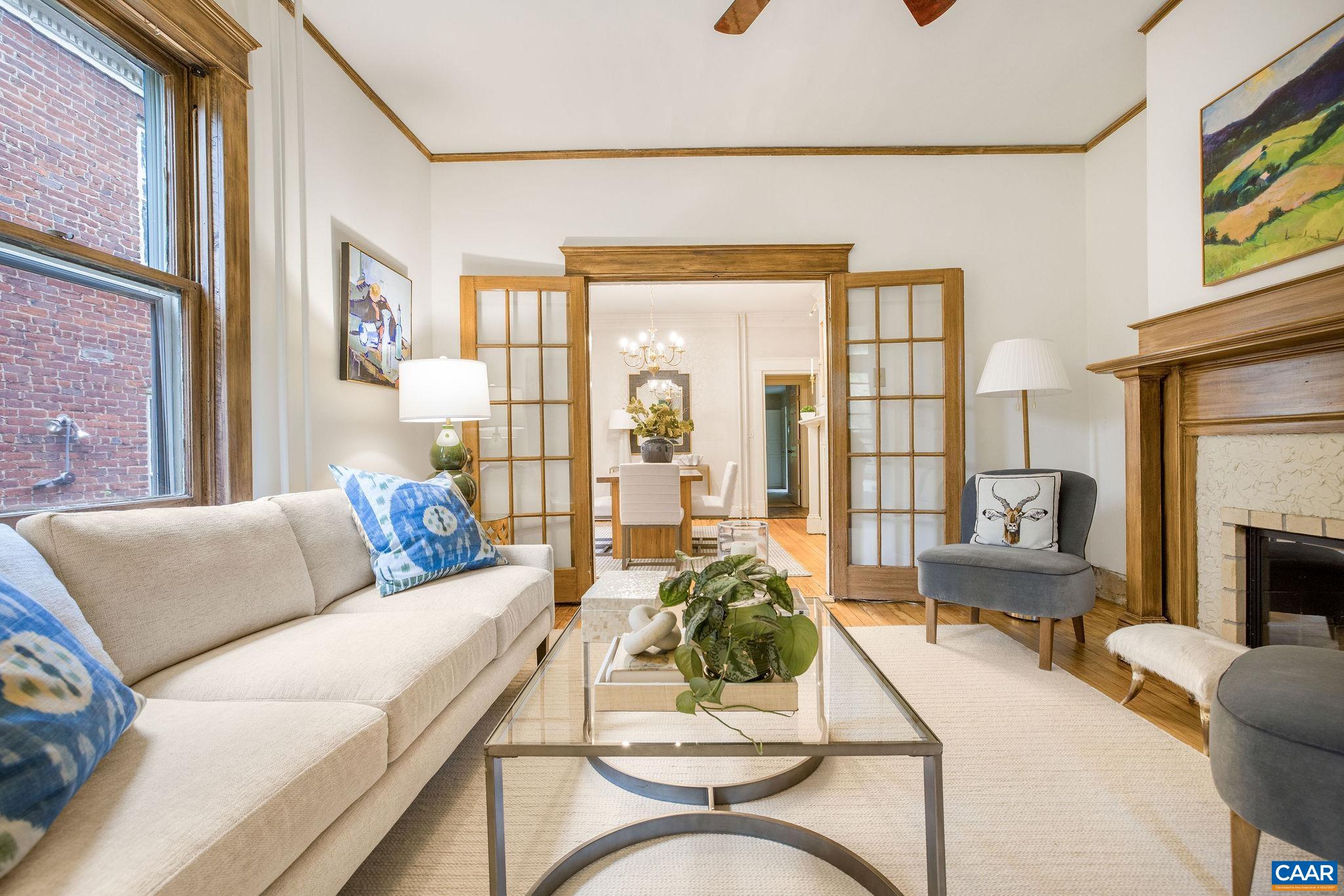 113 Altamont Circle Charlottesville, VA 22902 - Photo 7 of 43 a living room with furniture or couch and a fireplace