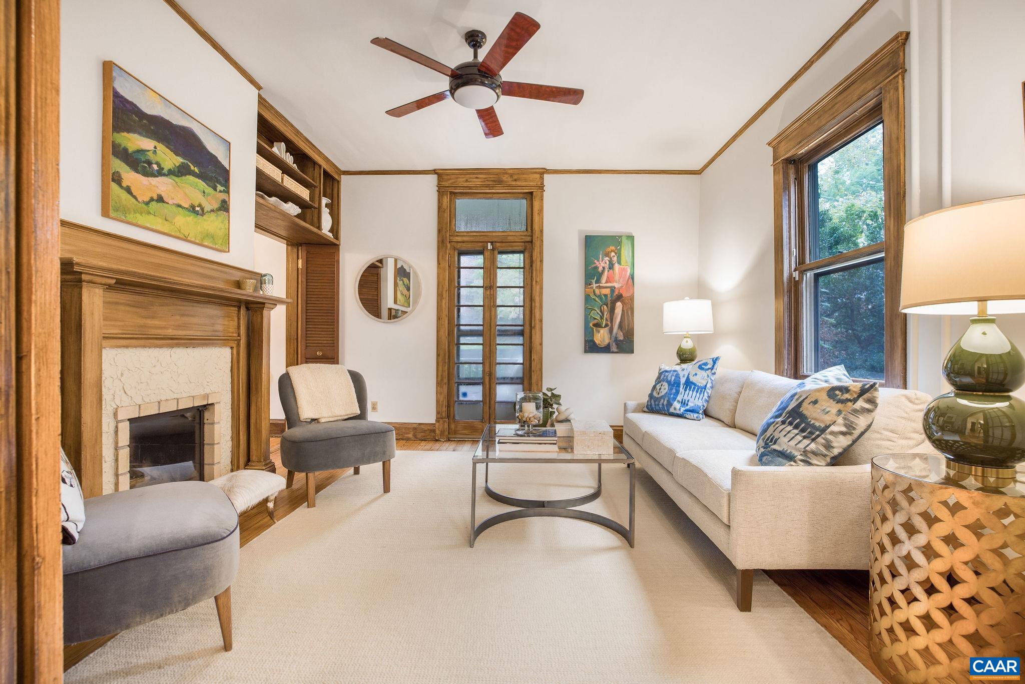 113 Altamont Circle Charlottesville, VA 22902 - Photo 8 of 43 a living room with furniture and a fireplace
