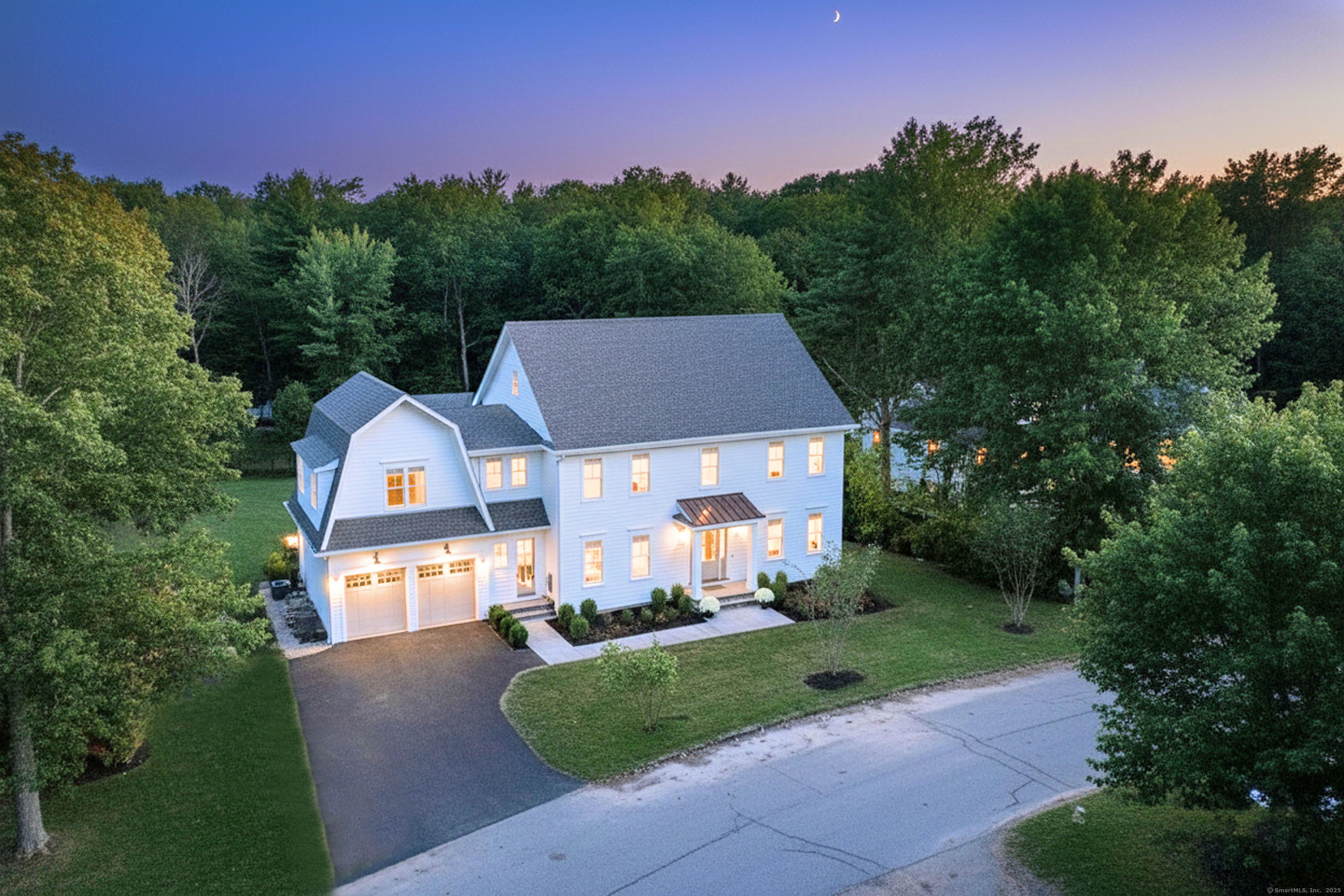 a aerial view of a house