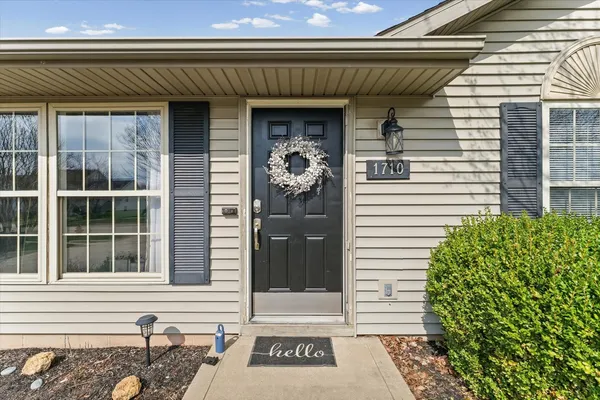 a front view of a house with entryway