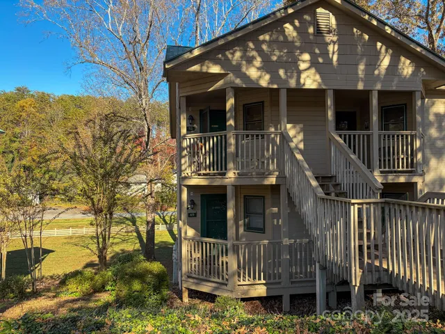 a front view of a house with balcony
