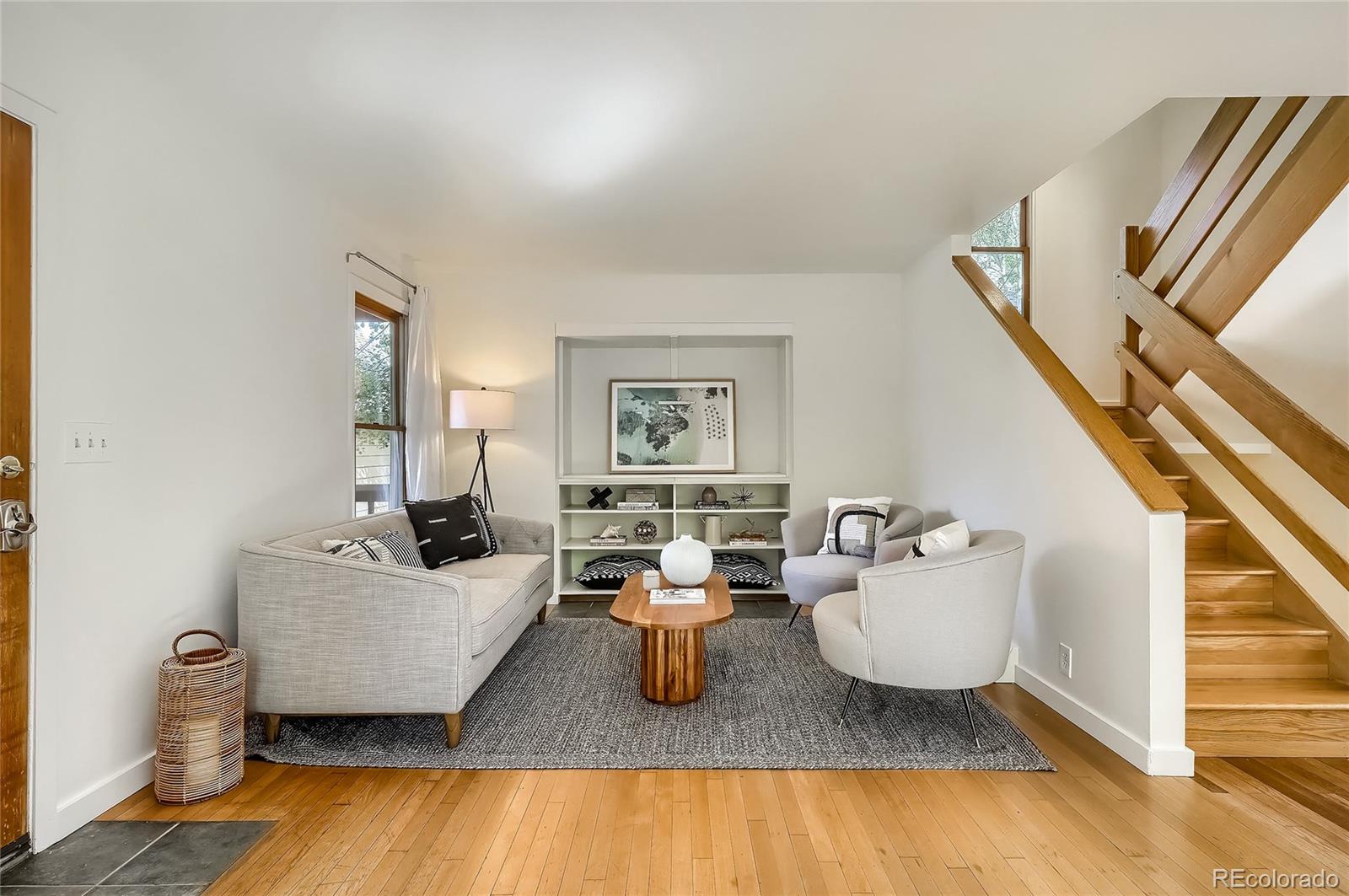 4150 Riverside Avenue Boulder, CO 80304 - Photo 3 of 35 a living room with furniture and wooden floor