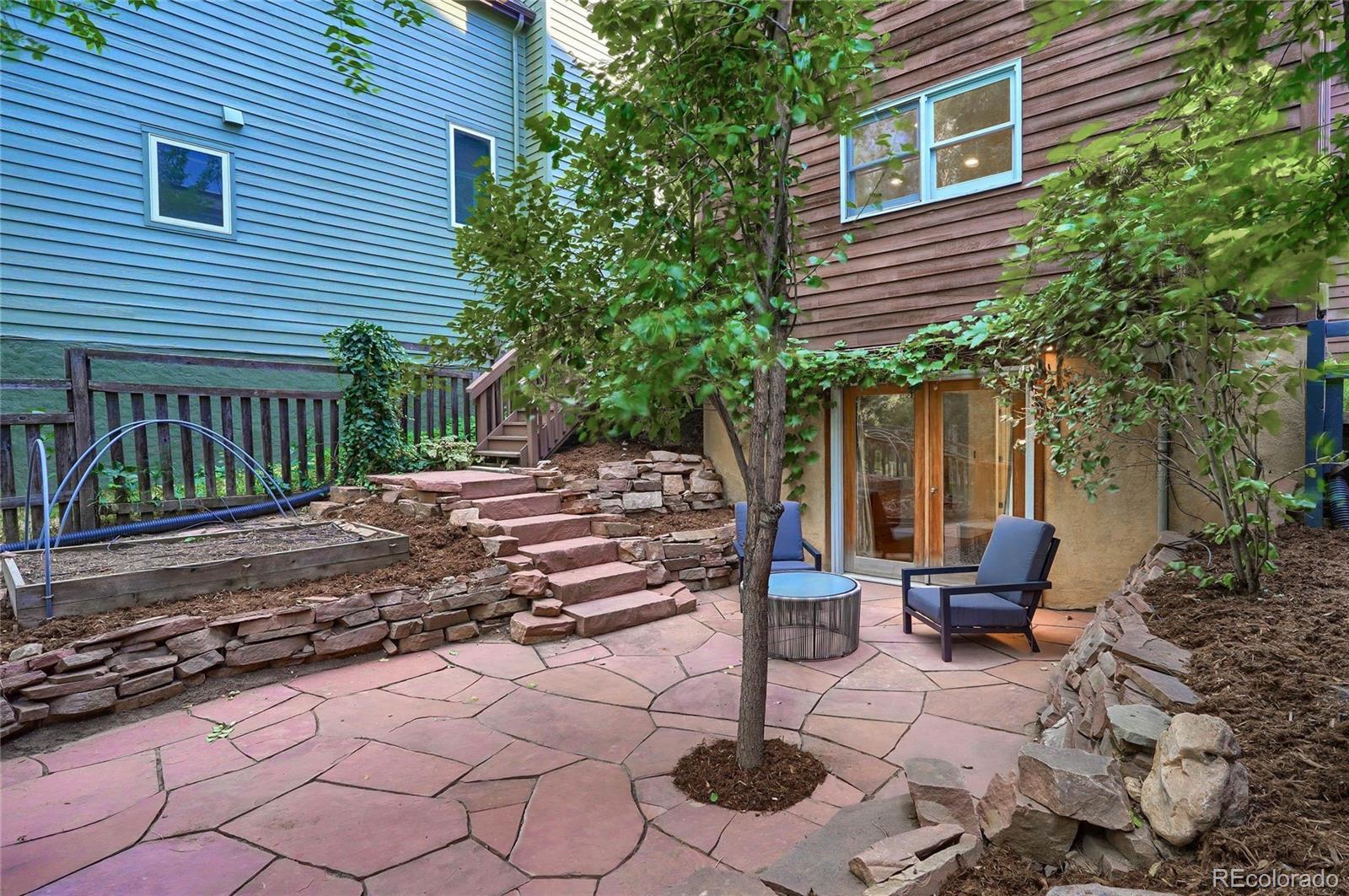 4150 Riverside Avenue Boulder, CO 80304 - Photo 33 of 35 a view of a backyard with sitting area and furniture