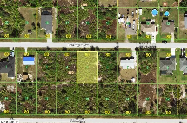 an aerial view of multiple house