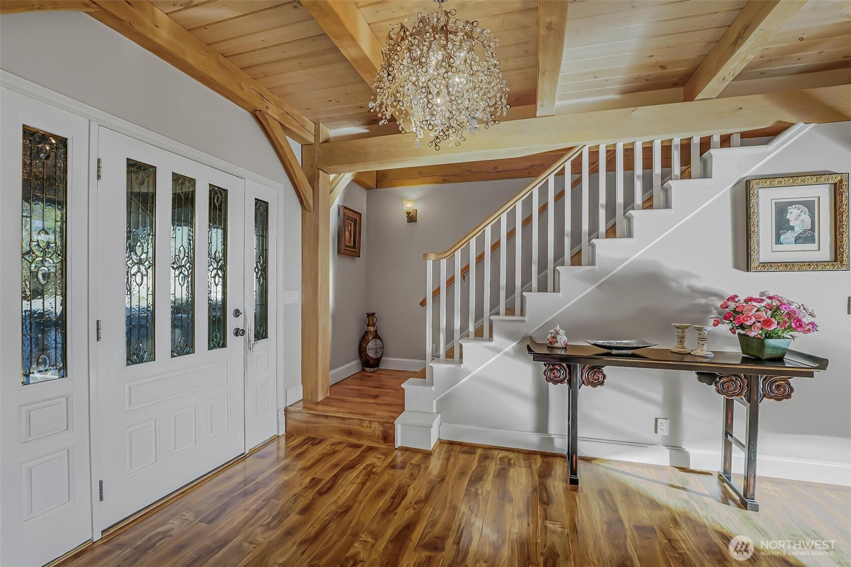 528 Waynes Ridge Circle Camano Island, WA 98282 - Photo 18 of 40 a view of entryway and hall with wooden floor