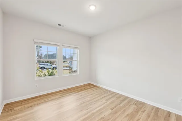 an empty room with a window