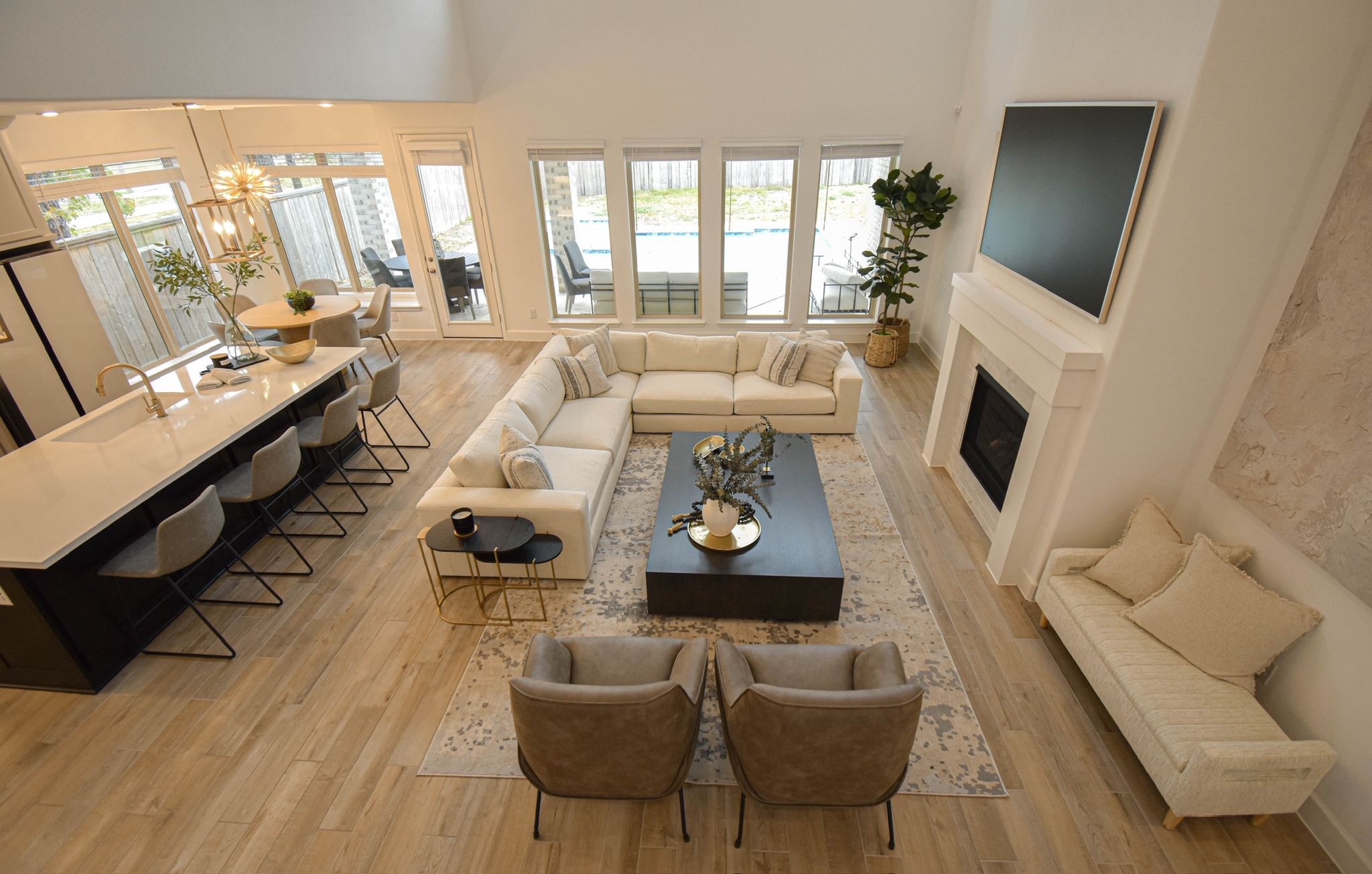 176 Sweeping Valley Drive Montgomery, TX 77316 - Photo 12 of 50 a living room with furniture and a flat screen tv