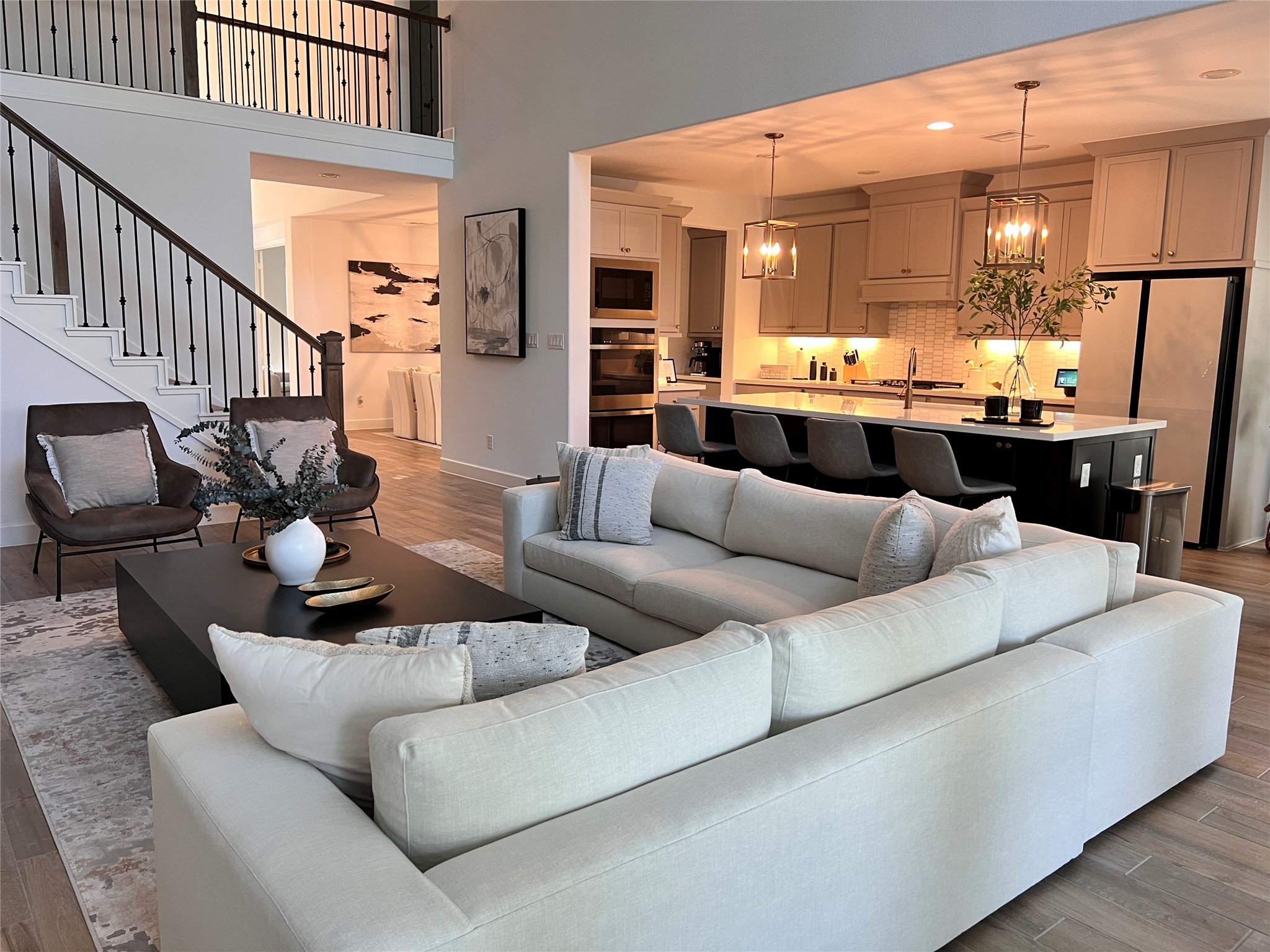 176 Sweeping Valley Drive Montgomery, TX 77316 - Photo 24 of 50 a living room with furniture and kitchen view