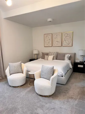 a living room with furniture and a couch