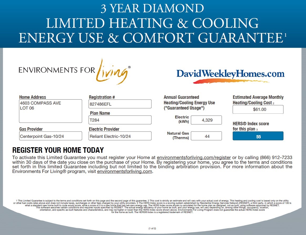 4603 Compass Avenue Richmond, TX 77469 - Photo 5 of 16 With 2x6 exterior wall construction, we can use a higher R value insulation which saves you money on your heating and cooling bills…Ask us about our guarantee!