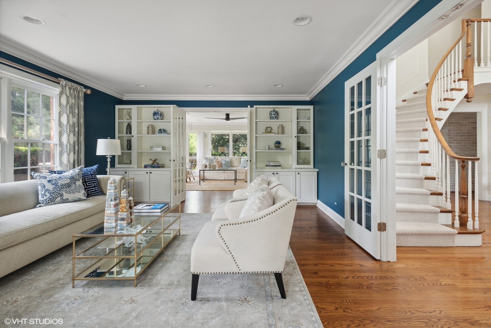 2420 Dorina Drive Northfield, IL 60093 - Photo 6 of 51 a living room with furniture wooden floor and a large window