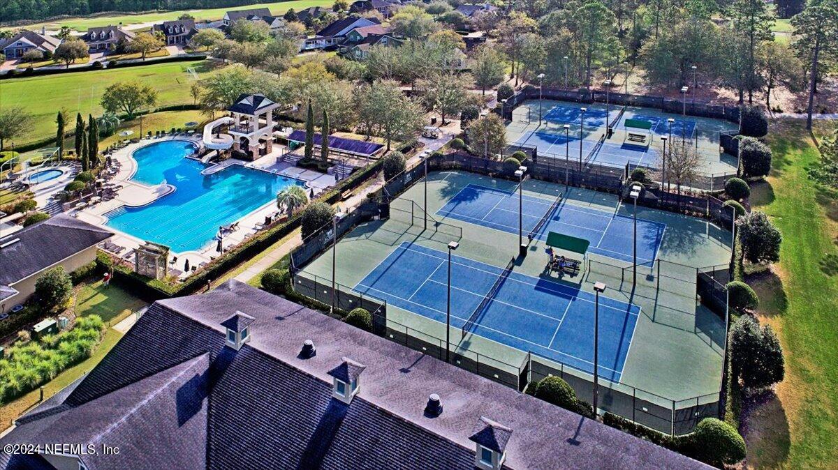 757 Eagle Point Drive St. Augustine, FL 32092 - Photo 42 of 44 an aerial view of a house with a yard basket ball court