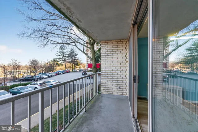 a view of city from a balcony