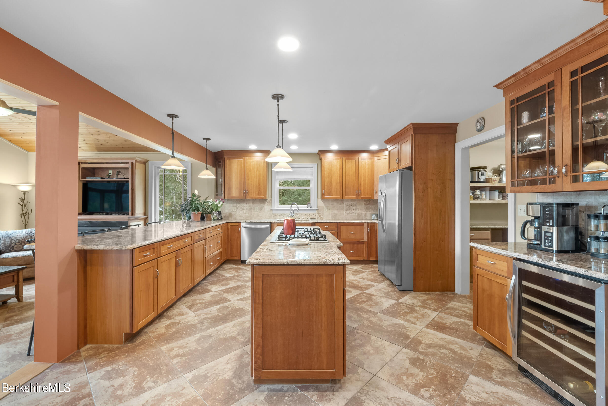 10 Antin Road Chesterfield, MA 01012 - Photo 8 of 36 a kitchen with stainless steel appliances granite countertop a refrigerator a stove and a sink