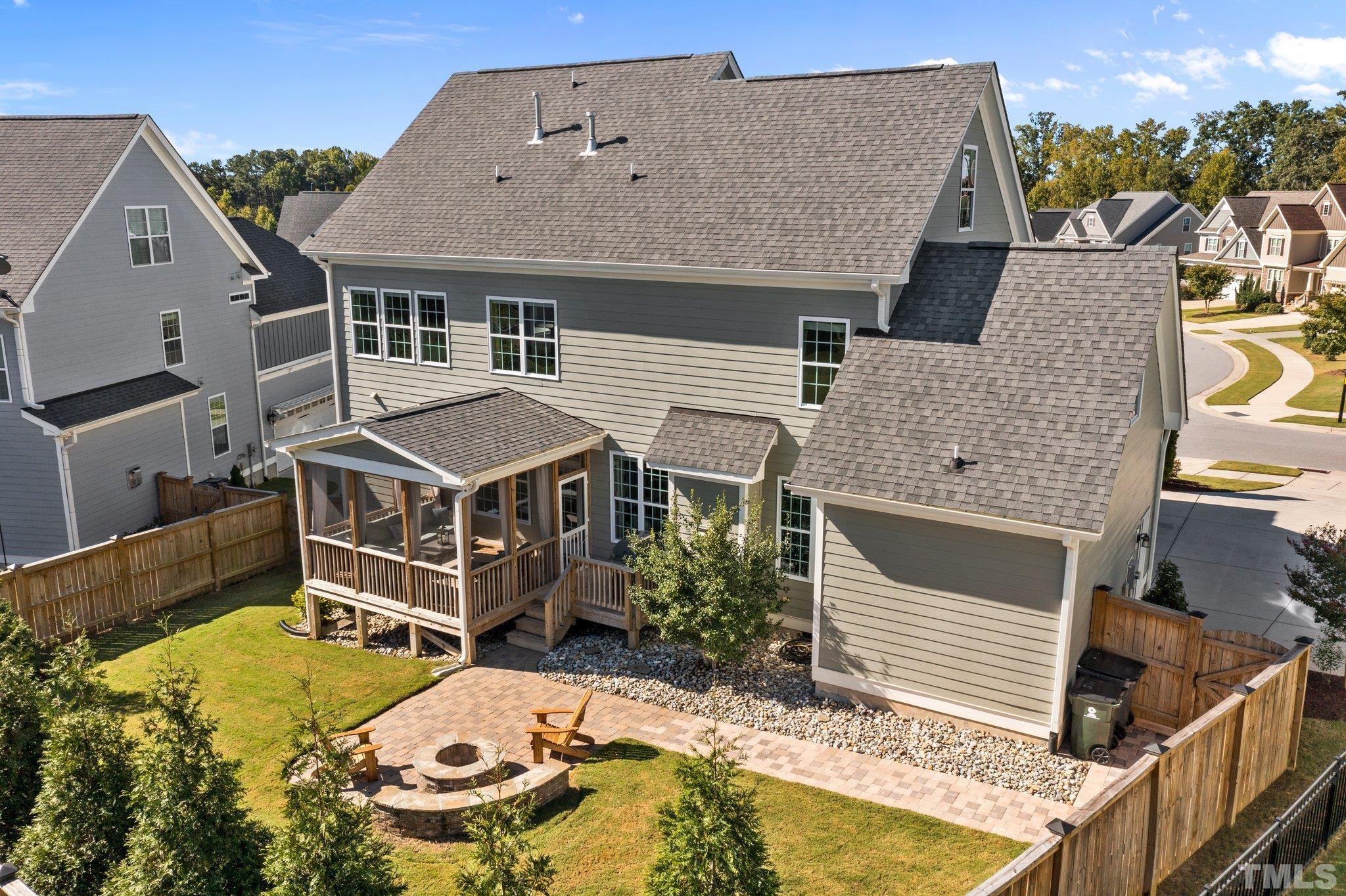 2830 Riley's Pond Drive Apex, NC 27502 - Photo 39 of 54 an aerial view of a house with swimming pool