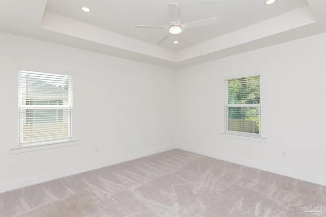 an empty room with a window