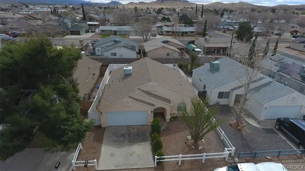 an aerial view of multiple house
