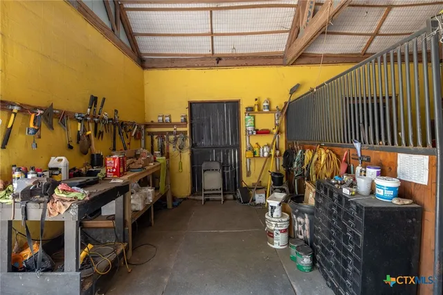 a view of a storage room
