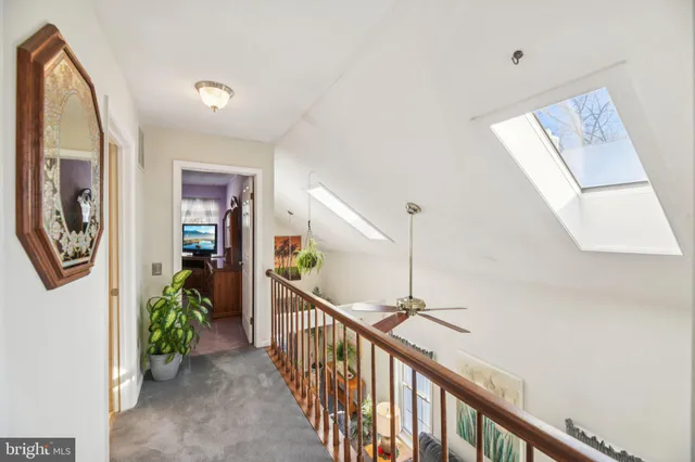 a view of hallway with stairs