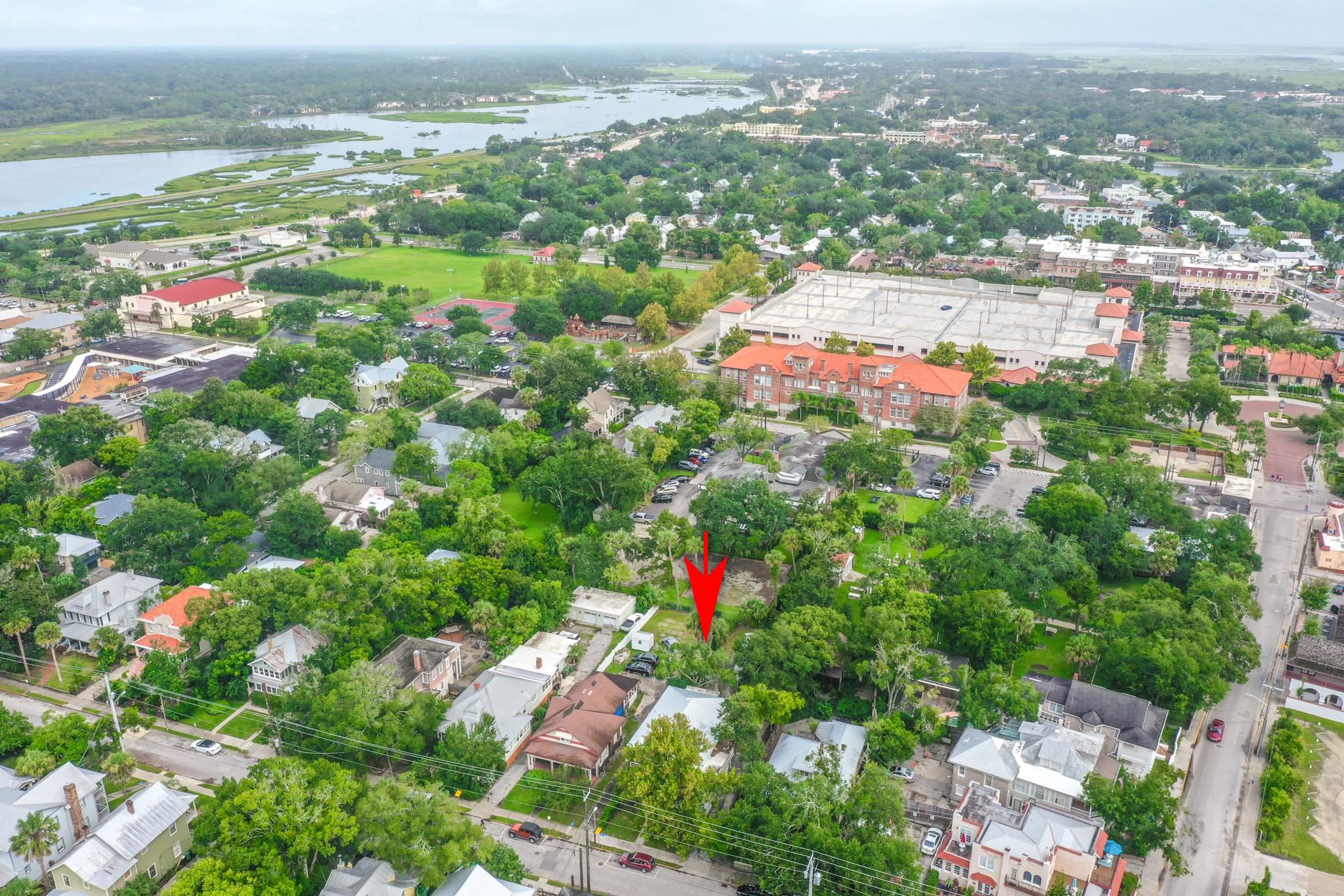 8 Saragossa Street St. Augustine, FL 32084 - Photo 35 of 38 an aerial view of residential building and lake