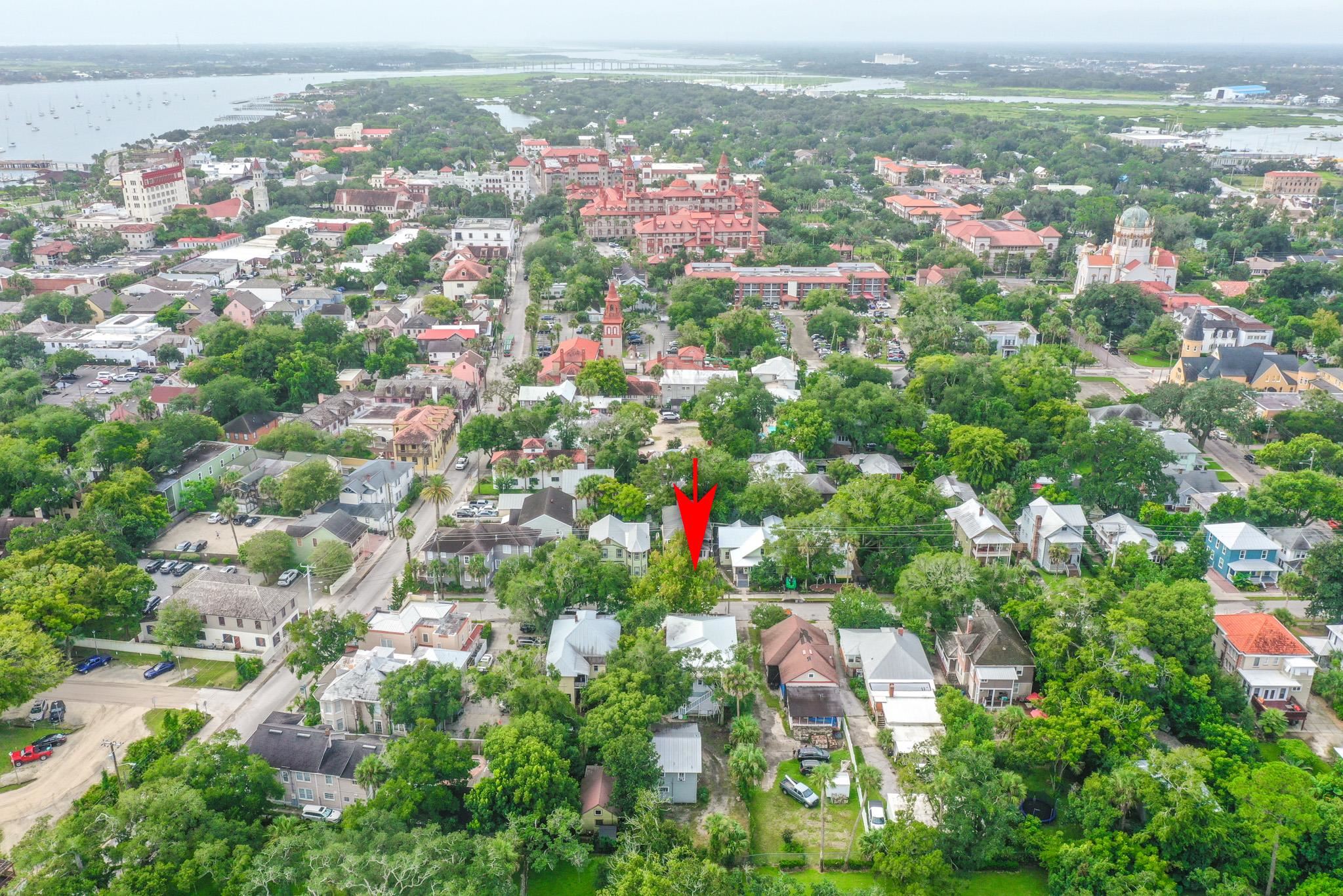 8 Saragossa Street St. Augustine, FL 32084 - Photo 38 of 38 an aerial view of residential houses with city view