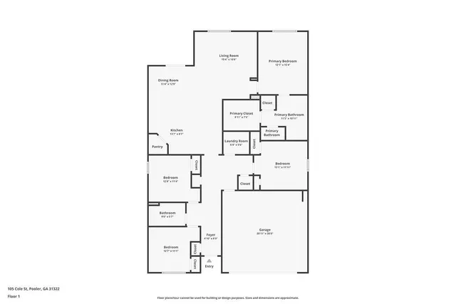 $2,200 | 105 Cole Street, Pooler, GA 31322