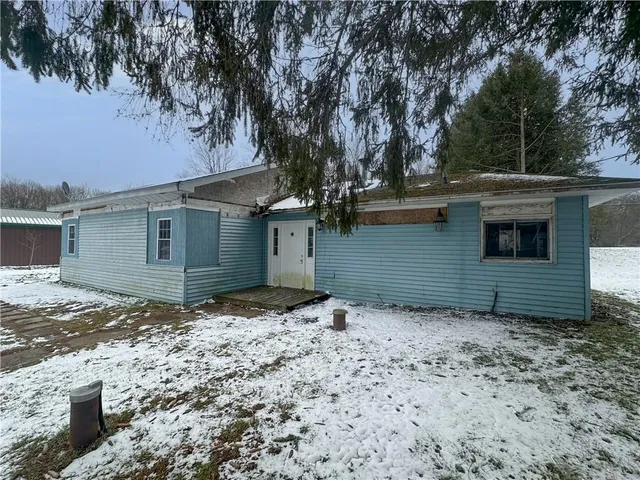 a backyard of a house