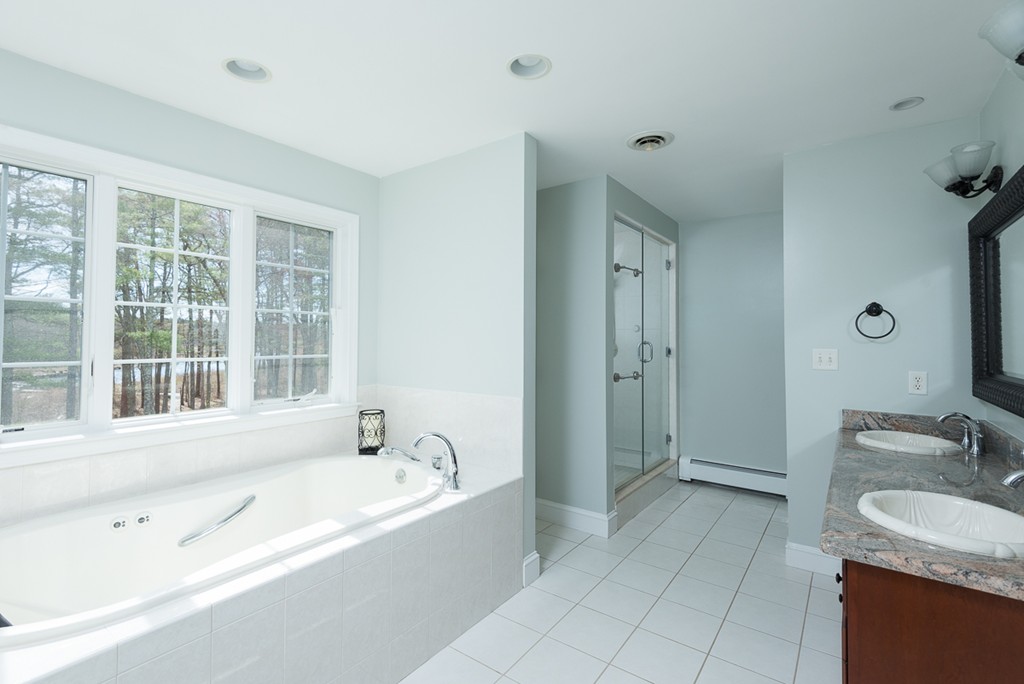 182 River Road Hanover, MA 02339 - Photo 21 of 29 a spacious bathroom with a tub sink and mirror