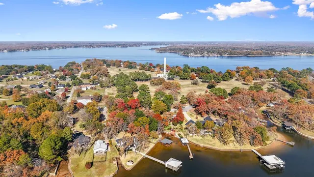 a view of lake and mountain