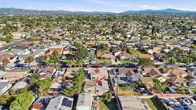 an aerial view of multiple house