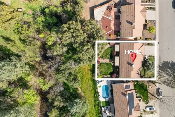 an aerial view of multiple house