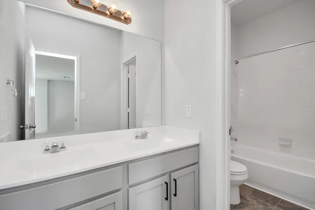 a bathroom with a sink a toilet and a bathtub