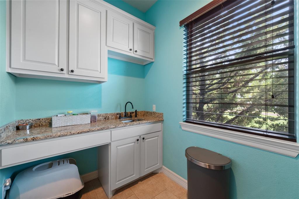 606 Sunset Point Kerens, TX 75144 - Photo 22 of 39 a room with a sink cabinets and a window
