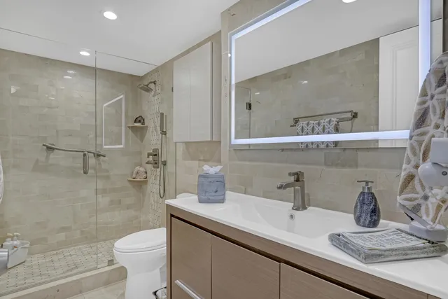 a view of a balcony and lake view