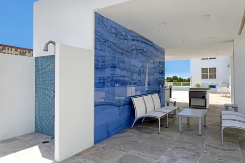 a view of ocean from a balcony