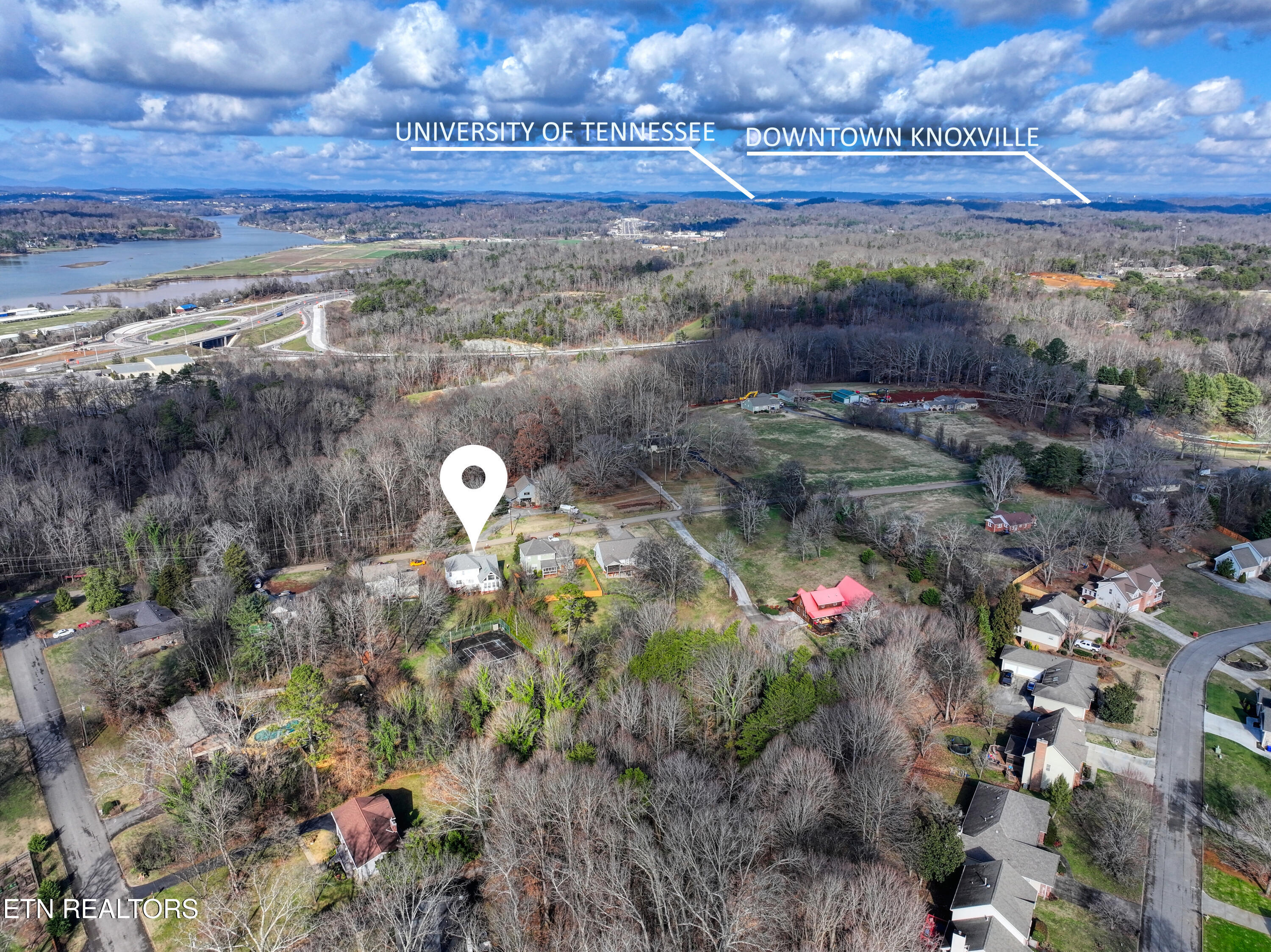 3434 Topside Road Knoxville, TN 37920 - Photo 55 of 55 Drone Shot: UT & DT Nearby