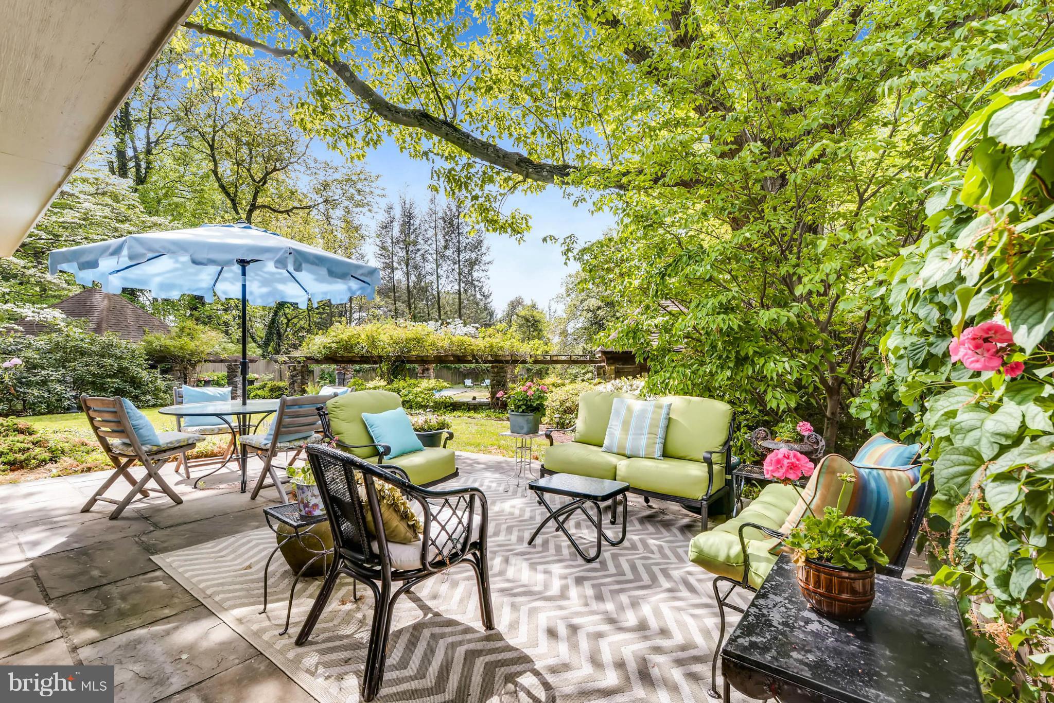 1020 St Georges Road Baltimore, MD 21210 - Photo 23 of 30 a view of an outdoor sitting area with furniture and umbrella