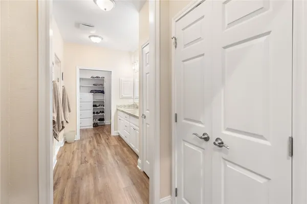 a view of closet area