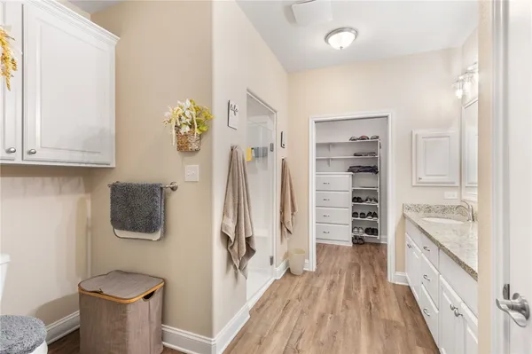 a view of a walk in closet