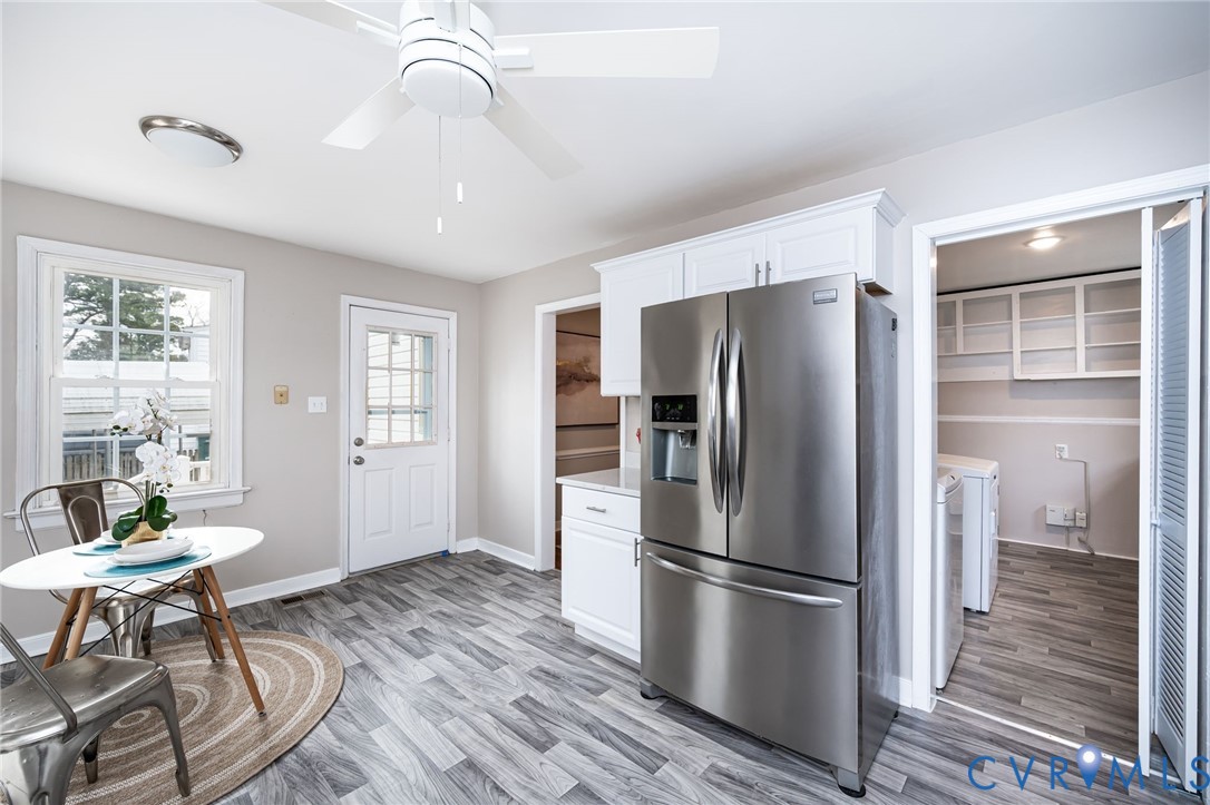 1221 Santa Anna Road Henrico, VA 23229 - Photo 11 of 26 Eat in Kitchen with stainless steel fridge, white