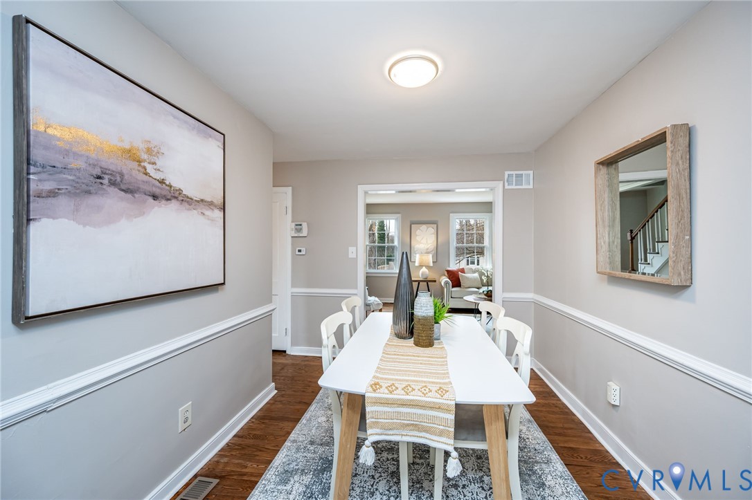 1221 Santa Anna Road Henrico, VA 23229 - Photo 7 of 26 Dining area featuring refinished hardwood flooring