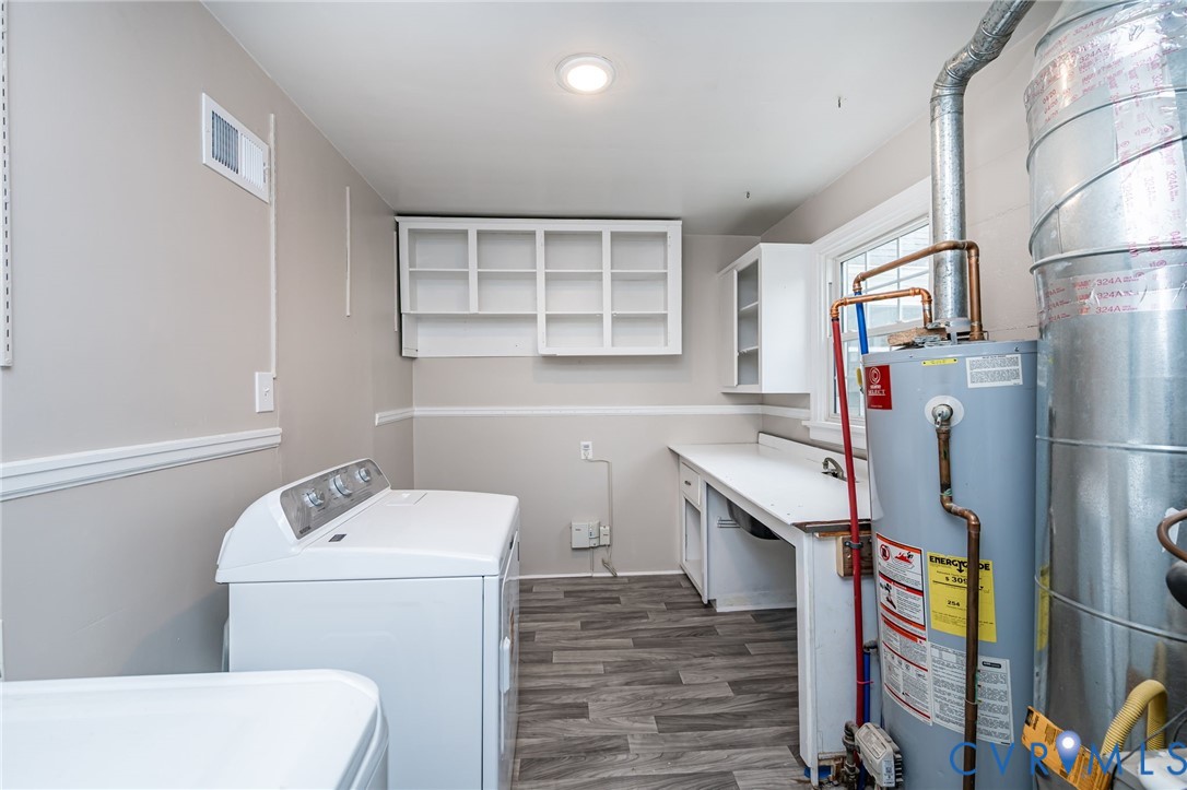 1221 Santa Anna Road Henrico, VA 23229 - Photo 10 of 26 Laundry area featuring gas water heater, and washe
