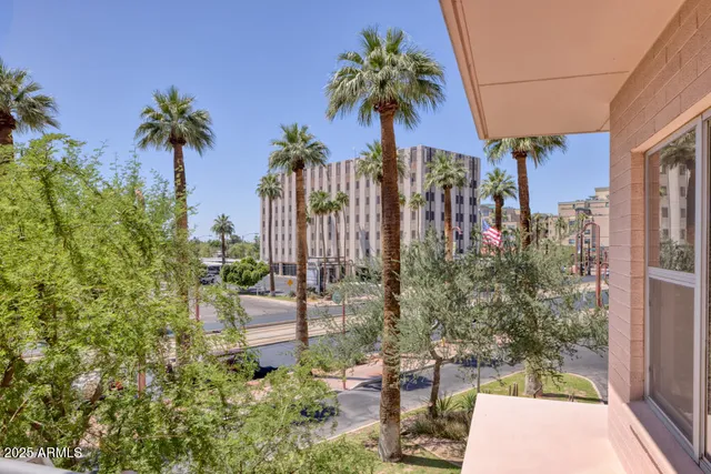 a view of a garden with a patio