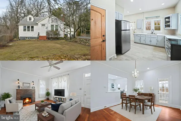 a view of a living room and kitchen with furniture
