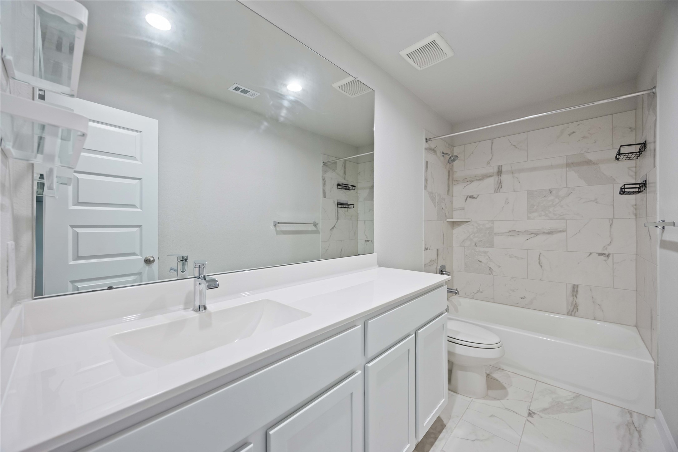 15038 Timberson Rdg Lane Houston, TX 77090 - Photo 26 of 29 a bathroom with a sink a toilet and shower