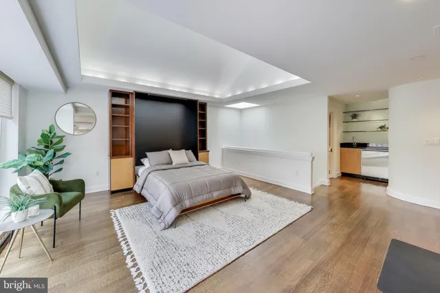 a view of a balcony with stainless steel appliances