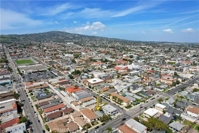 an aerial view of a city