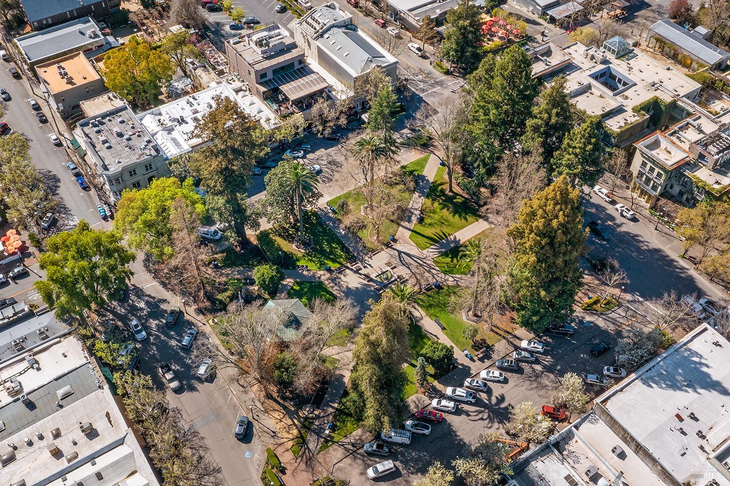 735 Johnson Street Healdsburg, CA 95448 - Photo 53 of 61 an aerial view of residential houses with outdoor space